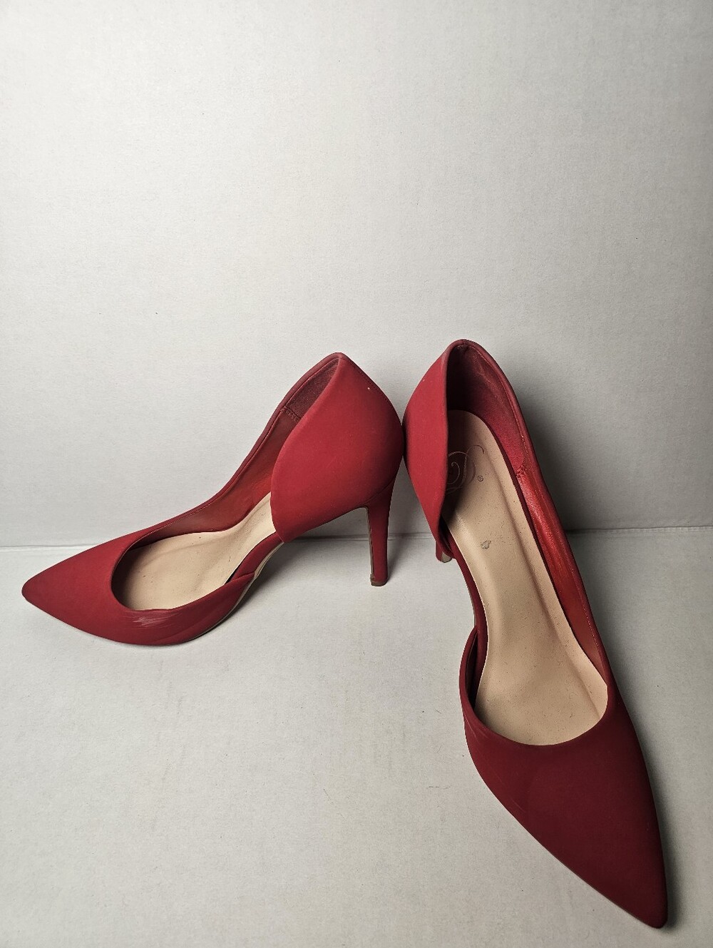Womens Closed Red Pointed-Toe Stiletto Pumps Size 10